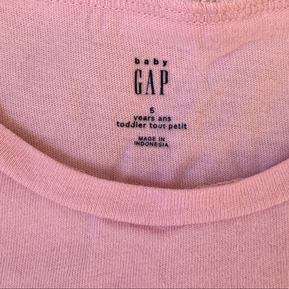 Girls Pink Gap Tee - Picture 3 of 4